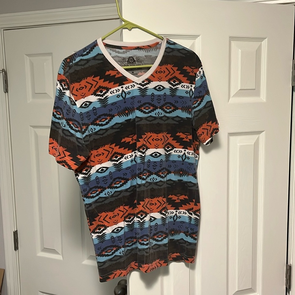 Orange and Blue Medium Trade Mark Tee for Men